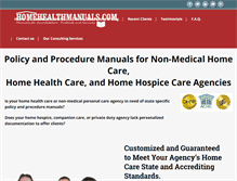 Tablet Screenshot of homehealthmanuals.com